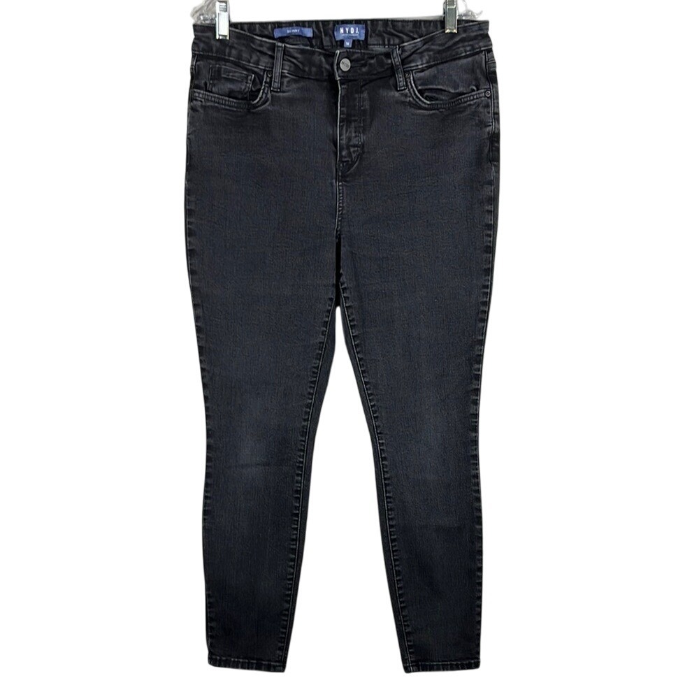 NYDJ Skinny Jeans High Rise Women's Size 14 Black Denim Lift Tuck Technology